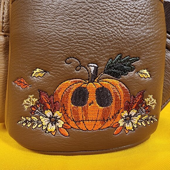 Disney The Nightmare Before Christmas Zero & Fall Pumpkin Head GID Mini Backpack - Picture 9 of 13